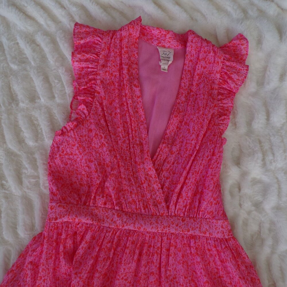 NWT Cinq à Sept A-Line mini Dress Orange  V-Neck feminine 6 - Picture 4 of 9